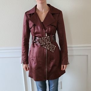 Bebe Satiny Finish Bronze Metallic Coat